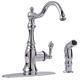 Fontaine by Italia Kitchen Faucet 13 Single Handle withSide Sprayer in Chrome