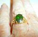 NWT 2.7 Ct Oval Russian Chrome Diopside 8mmx10mm 18K over SS. 925 Ring Sz. 7